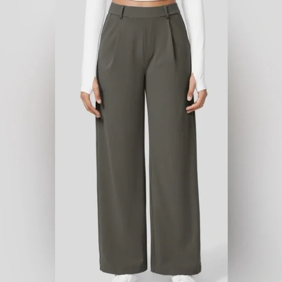 Halara High Waisted Plicated Side Pocket Straight Leg Work Pants NWT Siz… - Picture 7 of 12
